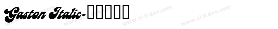 Gaston Italic字体转换